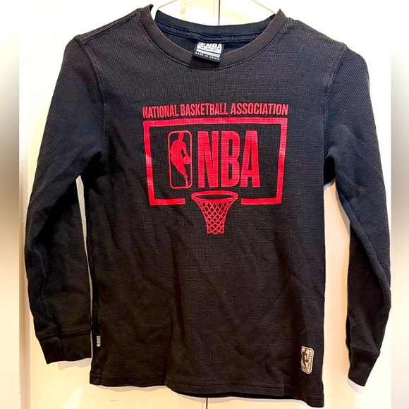 NBA Kids Black and Red Long Sleeve Tee - Picture 1 of 4